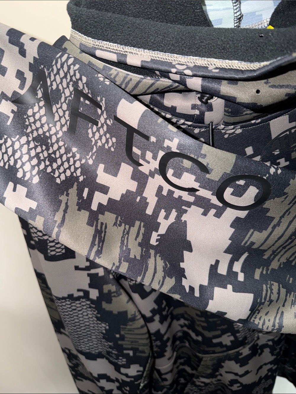 AFTCO Men's Digital Camo Reaper Pullover Hoodie - Black, Olive, Gray - Picture 7 of 7